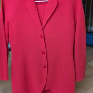 Vintage Genny red skirt suit set